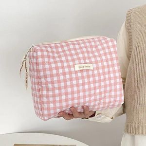 Sacs de rangement Grand sac cosmétique Femmes Organisateur de maquillage Pochette de maquillage souple Sac de toilette portable Trousse de beauté de voyage Hangbag