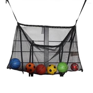 Sacs de rangement Grand sac en maille suspendu Piscine Jouets de basket-ball en plein air Filet flottant Organisateur d'anneau de natation