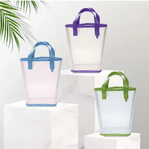 Sacs de rangement grand sac cosmétique en mailles transparent sac à main