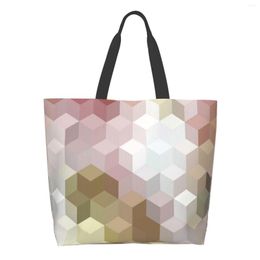 Opbergtassen grote winkeltas voor vrouwen herbruikbare strandschool schouder shopper zak casual canvas patroon bijenkorf