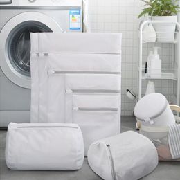 Bolsas de almacenamiento Bolsa de cesta de lavandería para lavadoras Sujetador de malla Cremallera Lavado Organizador de ropa sucia Organización