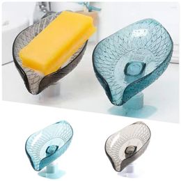 Sacs de rangement porte-savon en forme de feuille ventouse pour salle de bain douche boîte éponge plateau conteneur