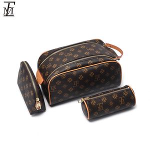 Sacs de rangement LFM marque King Size sac cosmétique pour femme 3 pièces pochette cylindrique petit sac à main cosmétique grande boîte de maquillage sacs de toilette féminins Y2302