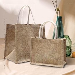 Opbergtassen linnen tas jute winkelen voor vrouw handtas strand shopper vrouwen tote reisorganisator