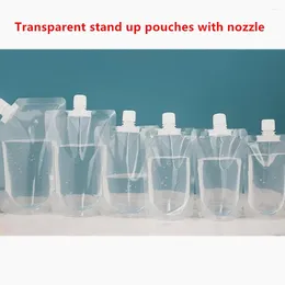 Opbergzakken Vloeibare verpakkingen 20 stuks Transparante stazakjes met mondstuk - Sojamelk / yoghurt Sap Dranken Pack-bag Uitloop