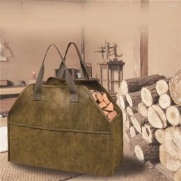 Sacs de rangement en rondins pochette couleur coloride lieux de feu robent transportant un sac en bois épaissison de la toile de la toile pour la maison