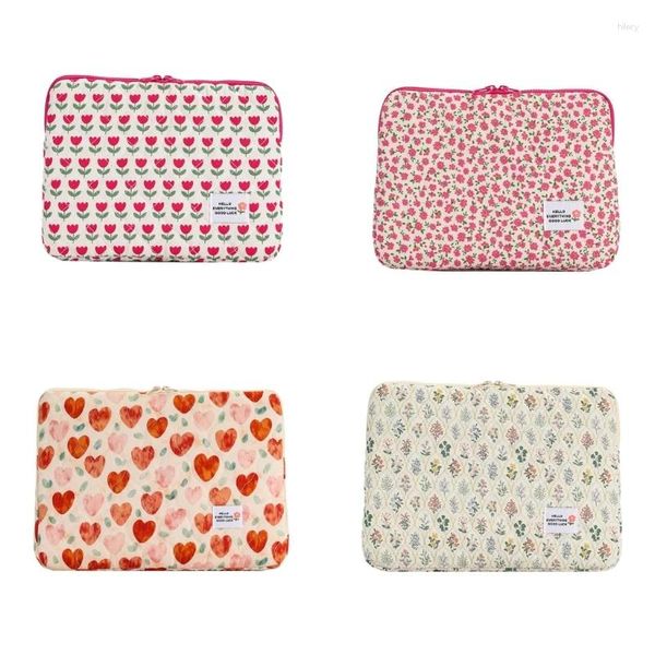 Sacs de rangement Beau Sac à manches ordinateurs pour ordinateur portable Pattern Floral Notebook Ordrowers Case Dropship