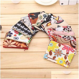 Opbergzakken Mooie zipper Pocket Coin Oxford Doekprint Kinderen Rec Key Wallet Purse Mini Bag Tqq Drop Delivery Home Gar DHCQO