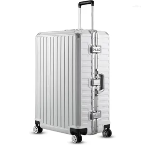 Opbergtassen LUGGEX 28 inch bagage met aluminium frame Polycarbonaat Ritsloos Geruit Groot Hard