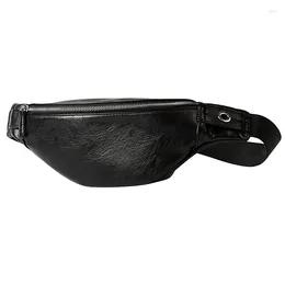 Sacs de rangement en cuir luxueux Fanny Pack Men Sac de taille Fashion CEULLE A réglable Male HEUPTAS BUM BANANA SAC