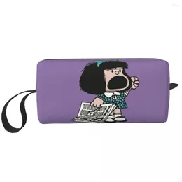 Sacs de rangement Mafalda protestation de maquillage pour les femmes de voyage organisateur cosmétique de mode classique dessin animé
