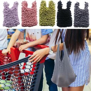 Sacs de rangement Magic Stretch Bag Expansion Pliable Réutilisable Épicerie Élastique Paddy Plissée Flexible Mini Pour Le Shopping