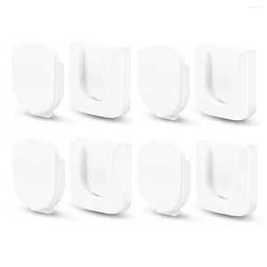 Bolsas de almacenamiento soporte de control remoto magnético montaje de pared 4 pares organizadores autoadhesivos TV blanco