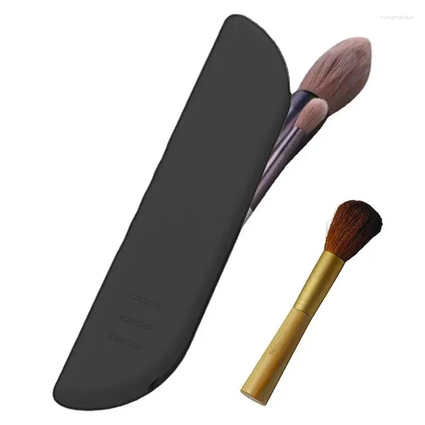 Sacs de rangement Makeup Brush Case de voyage en silicone maquillage Brushes Solder Soft and Sleek Tools Organizer Sac avec fermeture de l'aimant pour