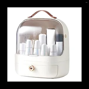 Bolsas de almacenamiento Organizador de maquillaje para tocador Organizadores de maquillaje y con soporte para cepillos Exhibición de cosméticos para el cuidado de la piel