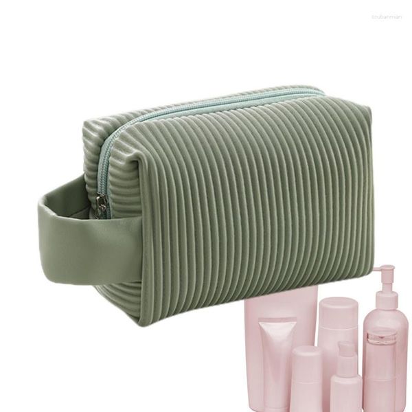 Sacs de rangement pochette de maquillage trousse de toilette organisateur de boîtier étanche Portable avec une grande capacité pour les articles de toilette de soin de la peau