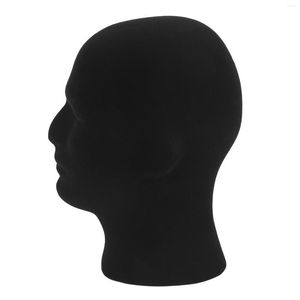 Sacs de rangement Homme Styrofoam Mousse Mannequin Mannequin Tête Modèle Perruques Lunettes Casquette Présentoir Noir