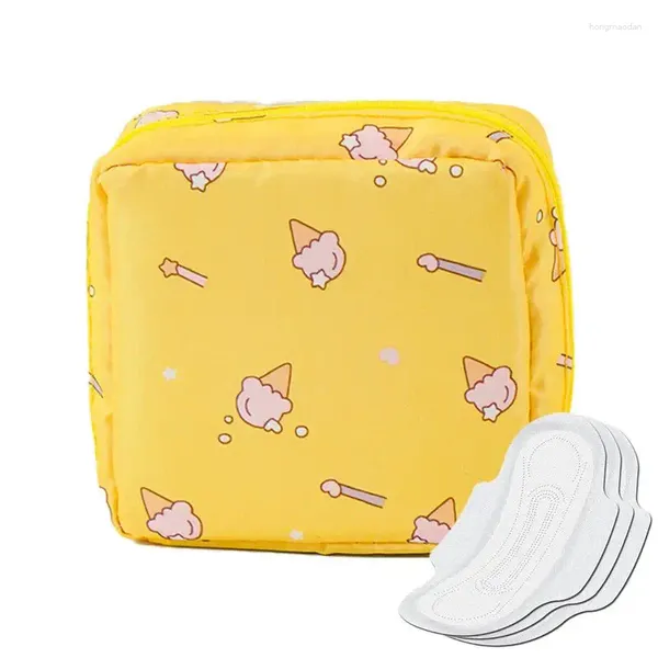 Bolsas de almacenamiento bolsas de almohadilla menstrual gran capacidad Oxford Pouch para mujeres Período amigable para viajes Multi-usa Cuidado femenino