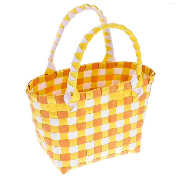 Bolsas de almacenamiento México Novedad Cesta de comida Flor tejida Fiesta Cocina Organizador Potable