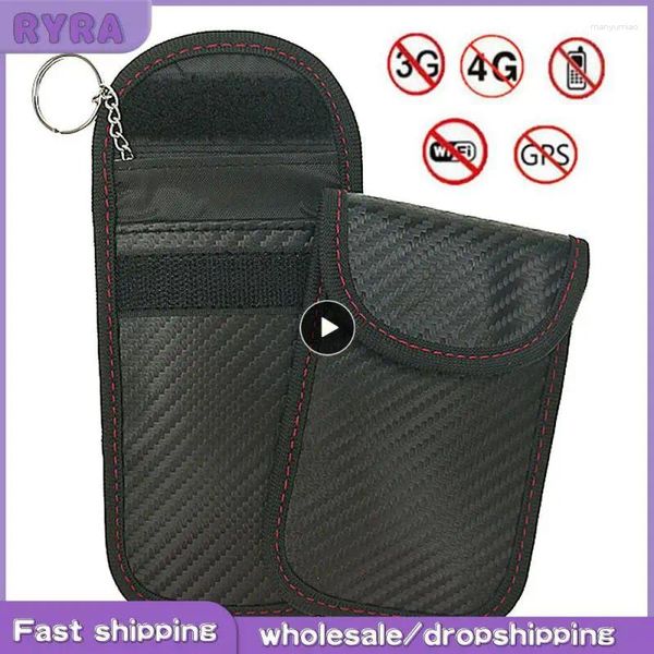 Sacs de rangement Mini Car FOB Case de blocage RFID Sac pour clés Protection de confidentialité imperméable du téléphone portable