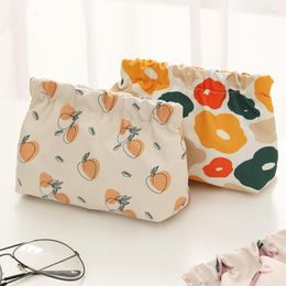 Sacos de armazenamento mini bolsa de cosméticos estampada bolsa de maquiagem feminina estojo de guardanapo higiênico portátil porta moedas porta artigos diversos