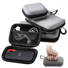 Bolsas de almacenamiento mini estuche dura bolsa digital viaje auriculares portátiles USB Data Cable Organizador de teléfonos móviles Protection