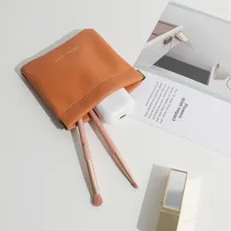 Bolsas de almacenamiento Mini Bag de cuero PU Suministros portátiles portátiles de envases de monedero