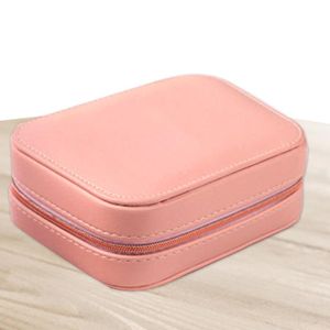 Opbergtassen Mini Travel Sieraden Box Organisator Verpakkingskast Draagbare PU Leather Earring Ring Ketting Sieraden Organisator.Storage