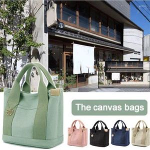 Sacs de rangement Mintiml grande capacité multi-poches sac à main japonais fait à la main simple sac à provisions toile réutilisable décontracté usage quotidien To184S