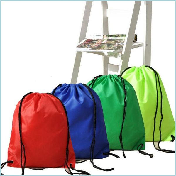 Sacs de rangement Mtifonction solide enfants vêtements chaussures sac école Dstring congelé Sport Gym PE danse sacs à dos livraison directe maison jardin H Dhvyq