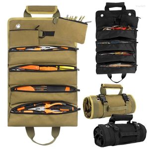 Sacs de rangement Sac à outils polyvalents Sac à outils de quincaillerie multi-poche de haute qualité Hauvure de poche Pouche à clé Rouleau petit organisateur