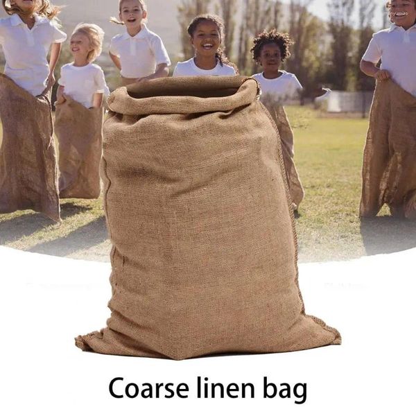 Bolsas de almacenamiento saco de papas de uso múltiple gran capacidad ecológica imitación de bolsas de lino compitiendo elástica bolsa de arena para jardín