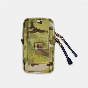 Sacs de rangement Multicam extérieur tactique sac de téléphone portable batterie externe Portable militaire sac à dos gilet Expansion poche suspendue équipement