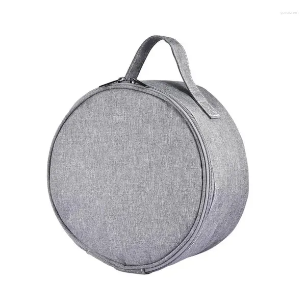 Sacs de rangement Sac portable multifonctionnel imperméable à l'eau pliante main avec poignée antichoc ronde cosmétique pour voyage camping