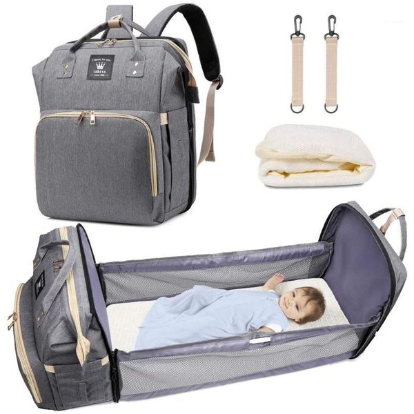 Sacs de rangement multifonctionnels, sac à couches portable pliable pour bébé, grand sac à dos de voyage, coussins de table à langer pour l'extérieur