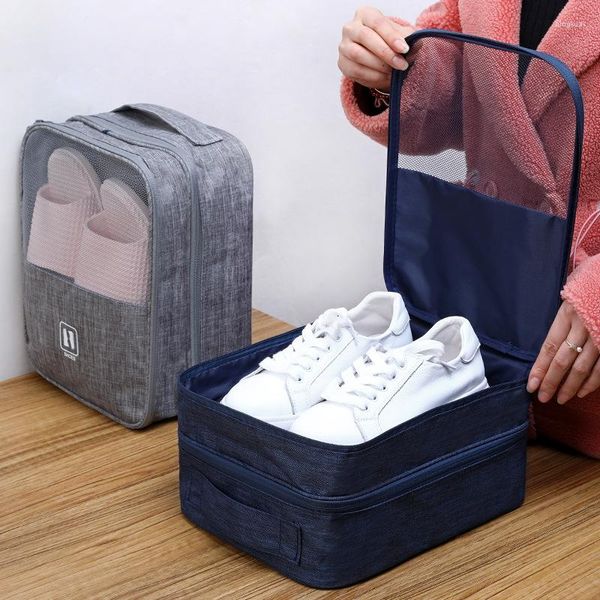 Sacs de rangement Multifonctionnel Sac à chaussures de voyage Portable Séparation humide Sports Étanche Résistant à l'humidité Antipoussière