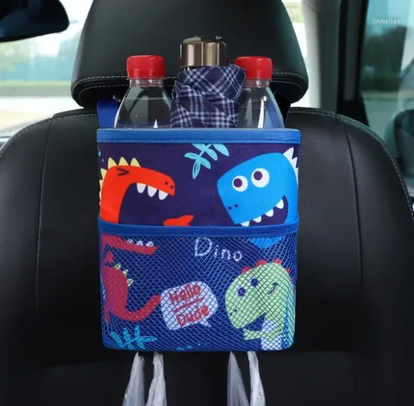 Sacs de rangement Mylb Cartoon Car siège arrière Organisateur Téléphone Téléphone Livre de tissus Sac à eau Backseat Protecteur pour enfants Enfants