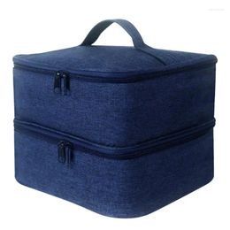 Sacs de rangement Sac en émail à ongles Polyester Lipstick transportant des outils d'art de voyage pour les manucures de la famille LED