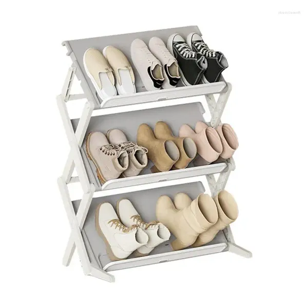 Sacs de rangement Salle de chaussures étroites Costume skinny pour entrée multicouche pliant bricolage Free Standing Shoes Organisateur