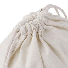 Sacs de rangement en coton naturel, sac de rangement pour vêtements de blanchisserie, goutte de finition