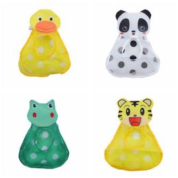 Borse portaoggetti Net Cartoon Animal Toy Bag Baby Wall Hanging Mesh Ventosa Organizer per cucina Soggiorno casa