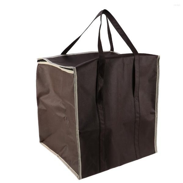 Bolsas de almacenamiento Bolsa de asas aislada no tejida Enfriador Entrega de alimentos Comestibles (40 x 40 43 cm)