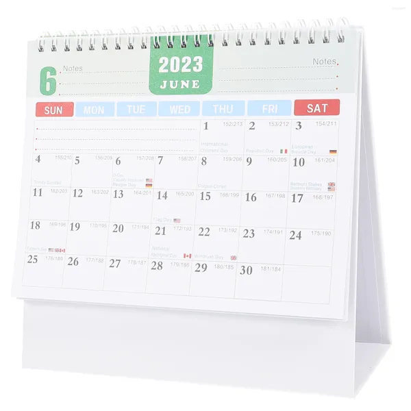 Sacs de rangement Office Décorable Portable Home Desk Calendar Desktop Decor