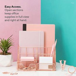 Opslagtassen Office Desk Organizer met 6 compartimenten en lade de Mesh Collection Holder Case Fou99