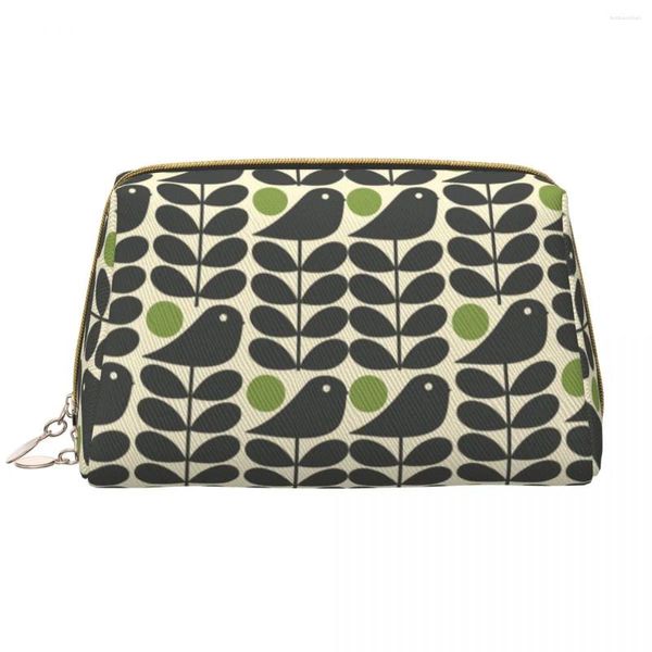 Bolsas de almacenamiento Orla Kiely Birds Birds Bag Mujeres Mujeres Escandinavas Organizador de maquillaje Cosmética Lady Beauty Dopp Kit