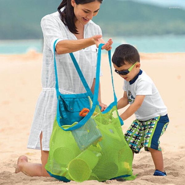 Bolsas de almacenamiento para exteriores, bolsa de malla para playa, carcasa portátil, gran capacidad, artículos diversos, organizador de toallas, juguete para niños y bebés