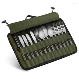 Opbergtassen Outdoor Camping BBQ Bestekzak opvouwbare lepel mes Vork tokkastjes beschermende dekking draagbare set