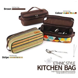 Sacs de rangement Camping Outdoor Sac de grande capacité pour ustensiles de cuisine Kit Organisateur Cosmetic Carry Pouching Pouche de randonnée