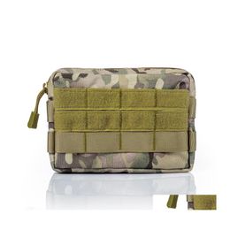 Sacs de rangement Sac à outils EDC en plein air Molle Camouflage Taille tactique Coin Sacs de téléphone portable Accessoires de ventilateur militaire Designer de banlieue Ba Dhbze