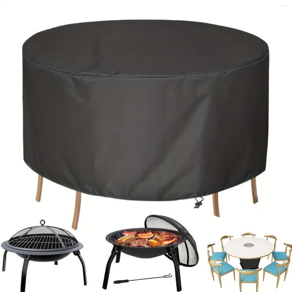 Sacs de rangement en plein air Courte de barbecue de barbecue Couverture petite table ronde
